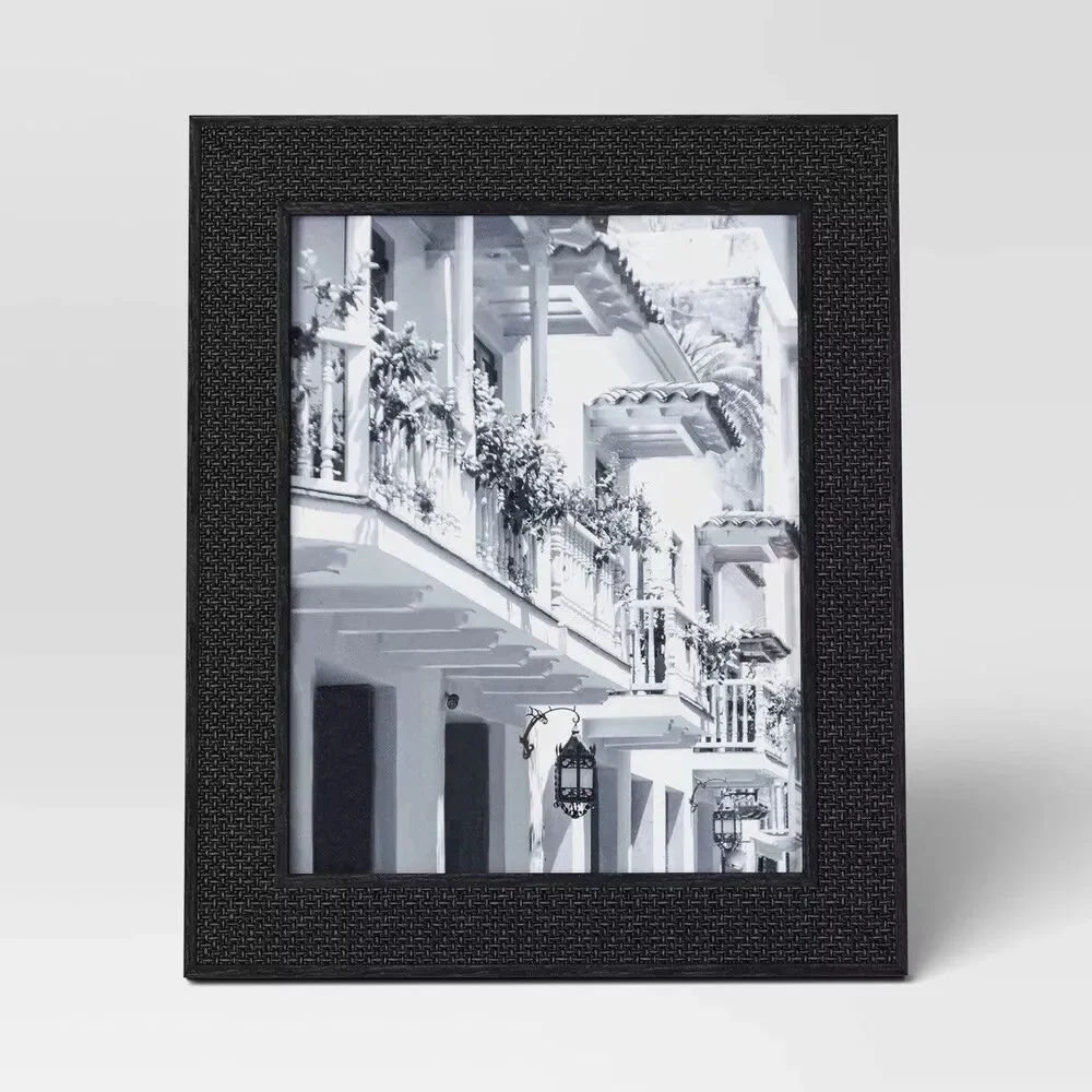 Threshold 8x10 Caning Table Frame Black Modern Wall Mount Easel Photo